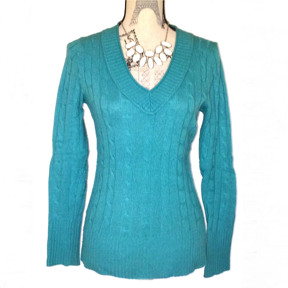 ANN TAYLOR LOFT CABLE KNIT SWEATER~ WOMENS XS